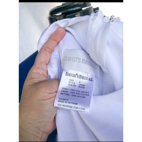 Davids Bridal Lace Flower Girl Dress Baptism Dress 6 - Picture 3 of 3